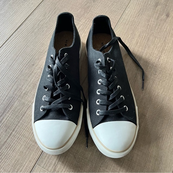 Republic Mens NR01040001 Black Low Top Night Cap Canvas Size 9.5 Sneakers - Picture 3 of 12